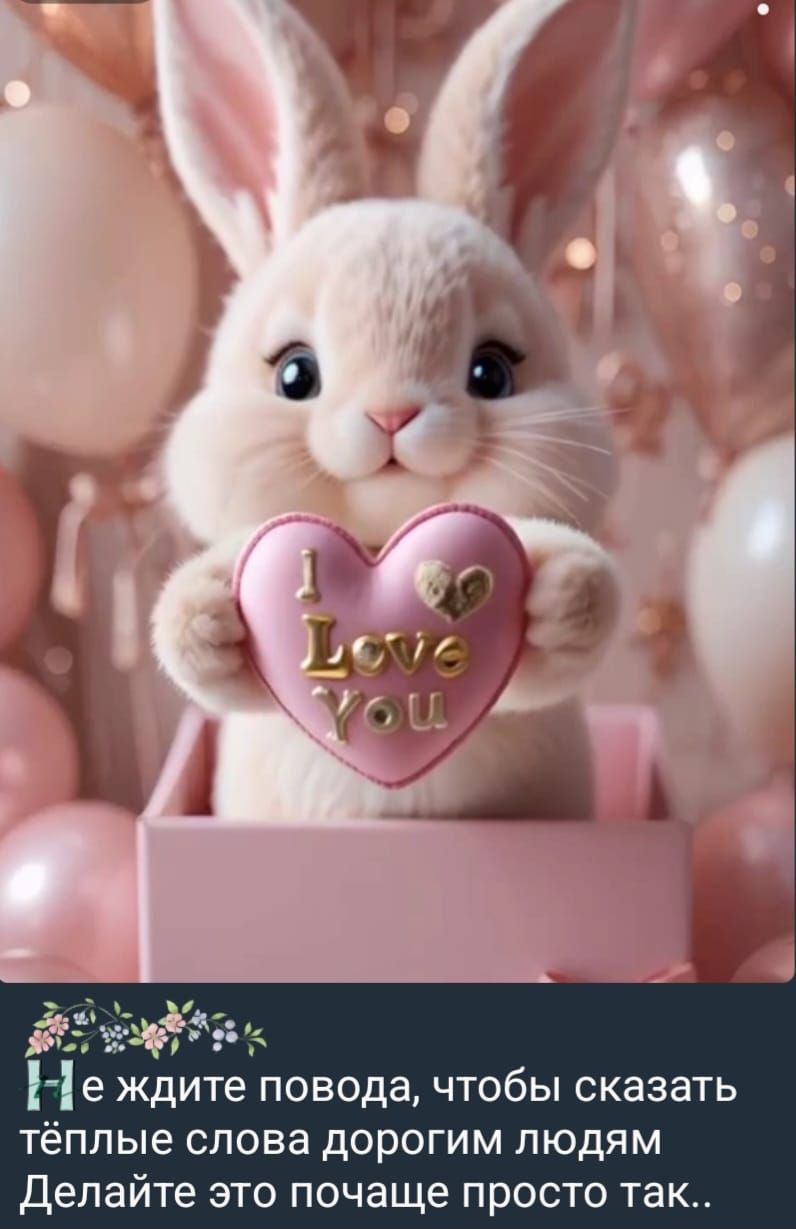 Не ждите повода, чтобы сказать тёплые слова дорогим людям Делайте это почаще просто так..