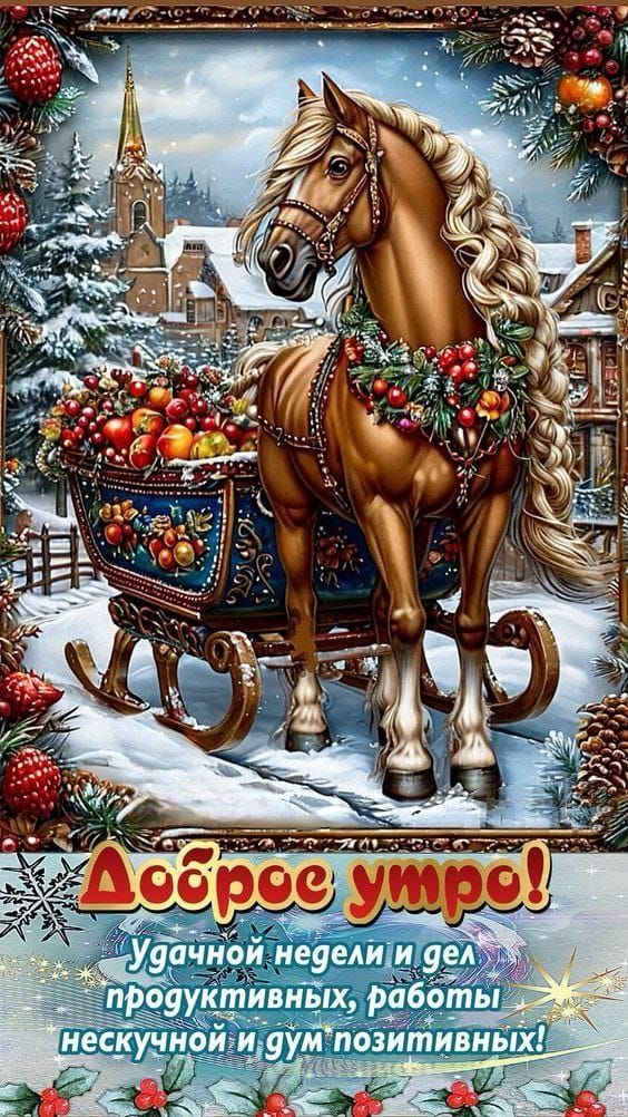 Доброе утро! Удачной недели и дел продуктивных, работы нескучной и дух позитивных!
