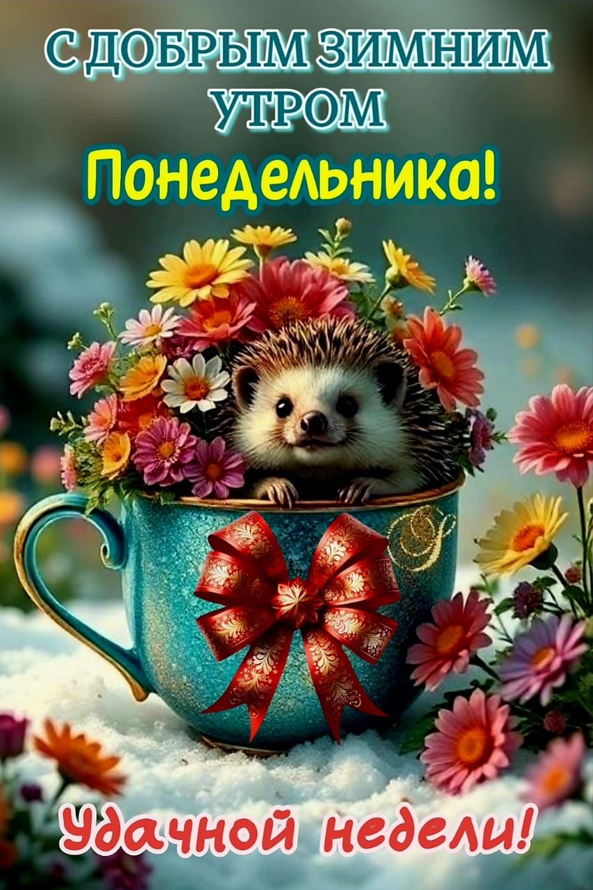 С ДОБРЫМ ЗИМНИМ УТРОМ Понедельника! Удачной недели!