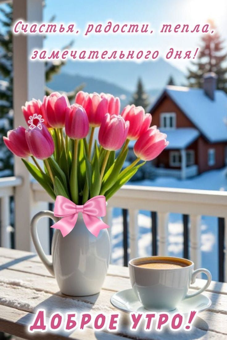 Счастья, радости, тепла, замечательного дня! Доброе утро!