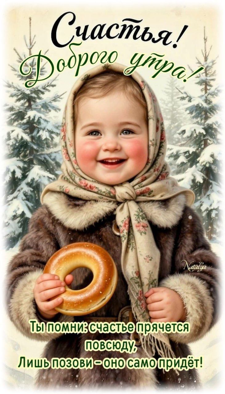 Счастья! Добро утро! Ты помни: счастье прячется повсюду, Лишь позови – оно само придёт!