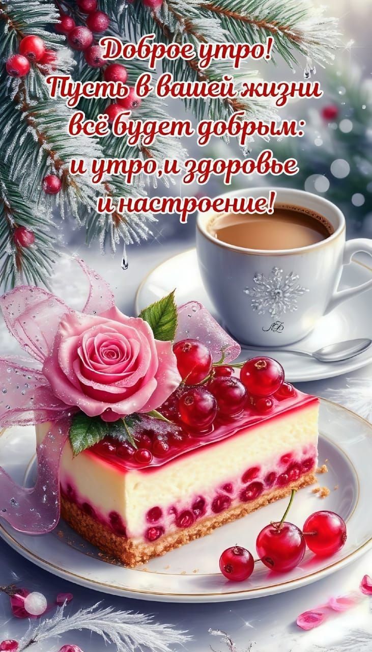 Доброе утро! Пусть в вашей жизни всё будет добрым: и утро, и здоровье и настроение!