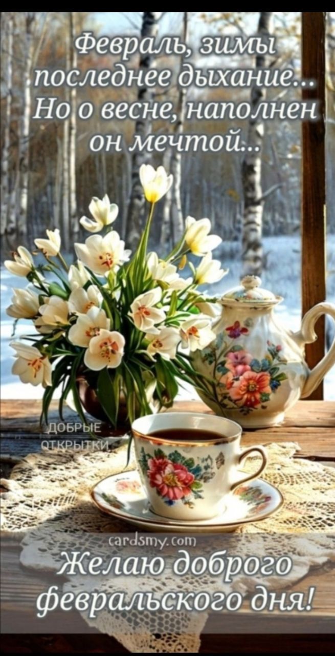 Февраль, зимы последнее дыхание... Но о весне, наполнен он мечтой... Желаю доброго февральского дня!