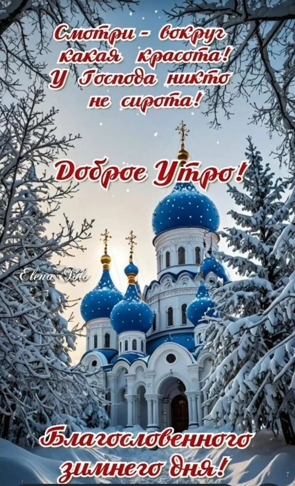 Смотри - вокруг какая красота! У Господа никто не сирота! Доброе Утро! Благословенного зимнего дня!