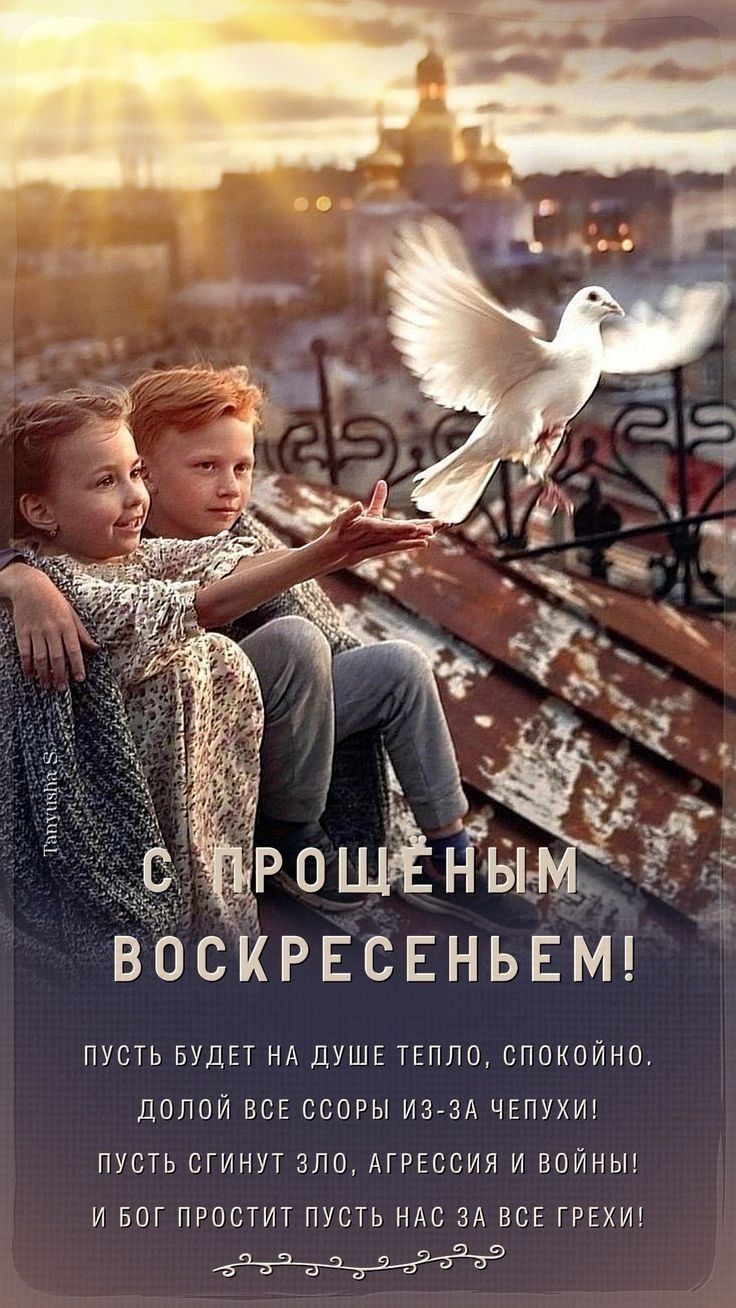 С Прощенным Воскресеньем! Пусть будет на душе тепло, спокойно, долой все ссоры из-за чепухи! Пусть сгнут зло, агрессия и войны! И Бог простит пусть нас за все грехи!