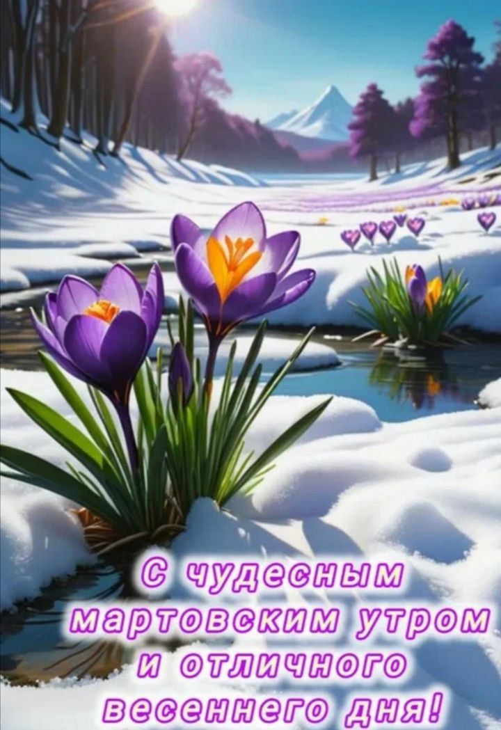 С чудесным мартовским утром и отличного весеннего дня!