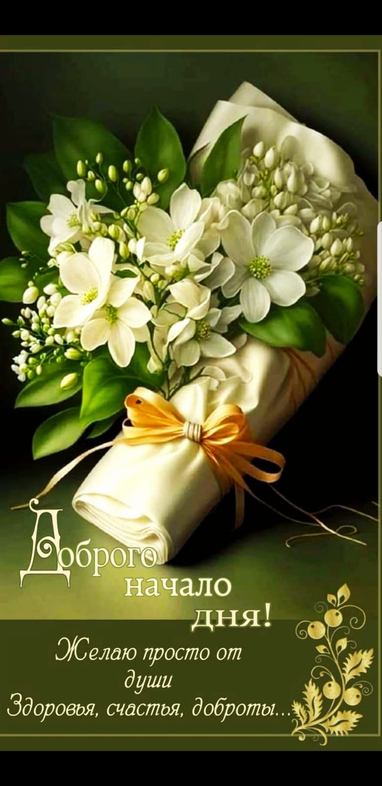 Доброе начало дня! Желаю просто от души Здоровья, счастья, доброты...