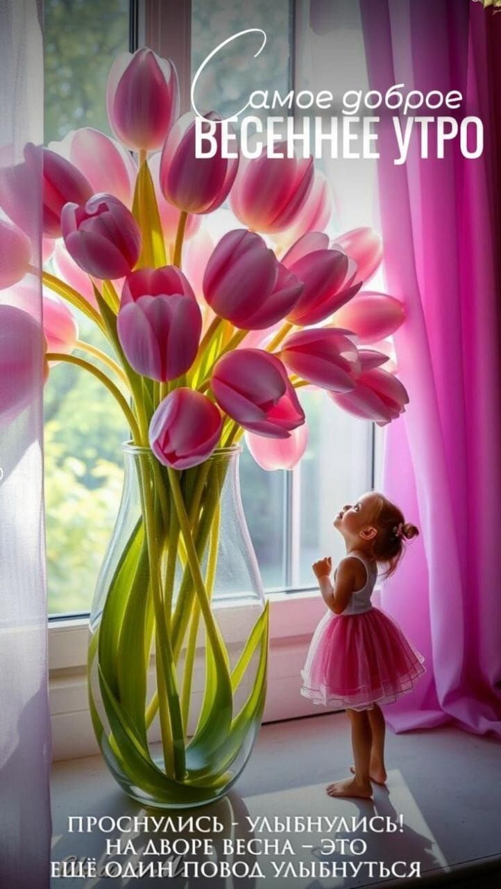 Самое доброе весеннее утро. Проснулся - улыбнулся! На дворе весна — ещё один повод улыбнуться.