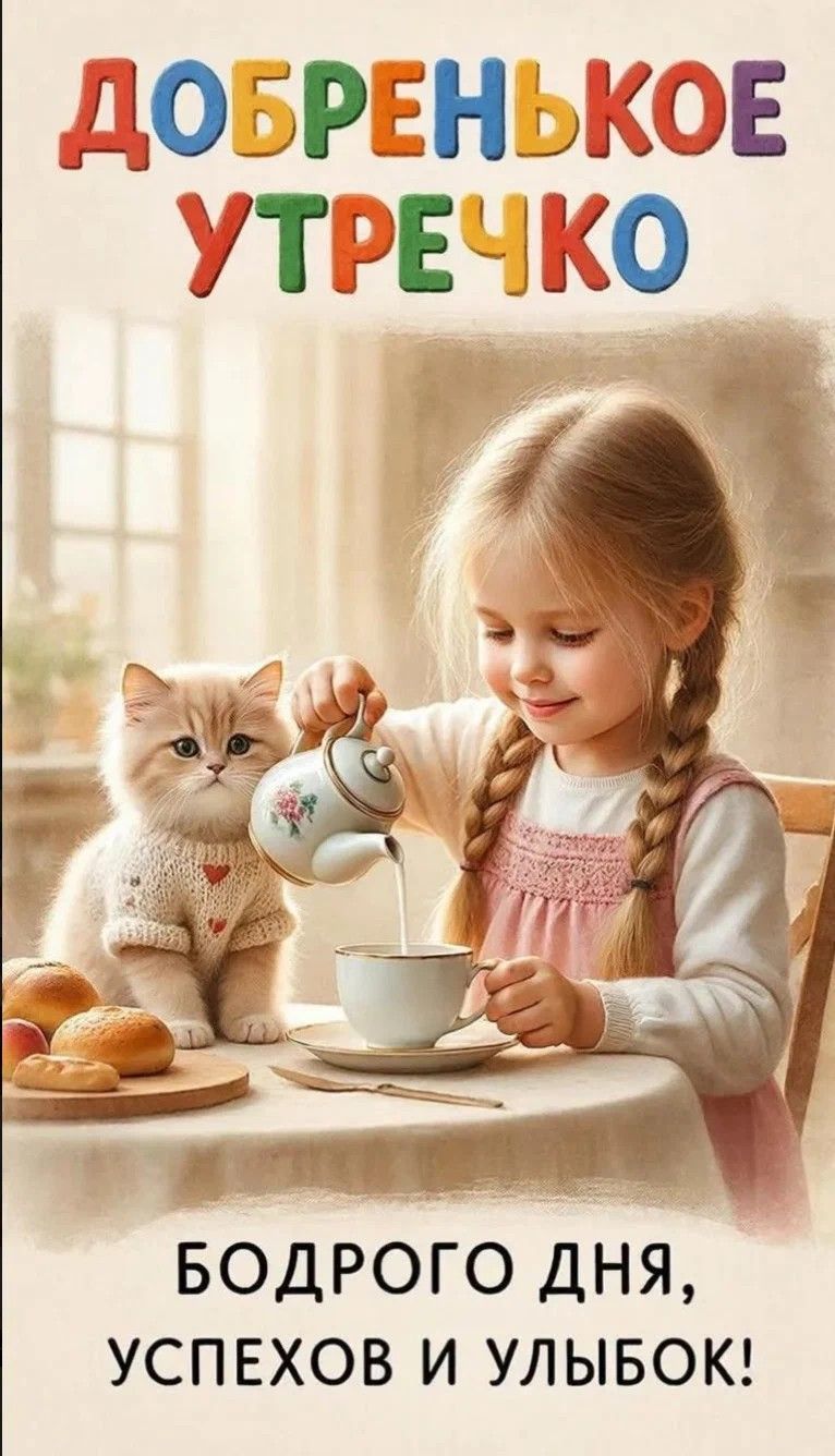 ДОБРЕНЬКОЕ УТРЕЧКО
БОДРОГО ДНЯ, УСПЕХОВ И УЛЫБОК!