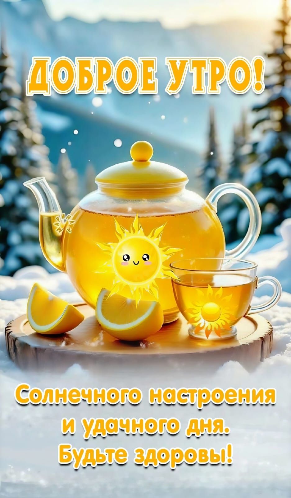 Доброе утро! Солнечного настроения и удачного дня. Будьте здоровы!