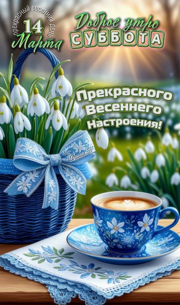 14 марта Доброе утро СУББОТА Прекрасного Весеннего Настроения!