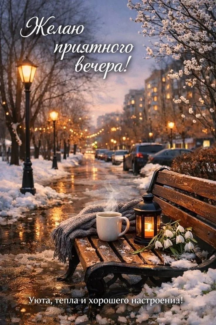 Желаю приятного вечера! Уюта, тепла и хорошего настроения!