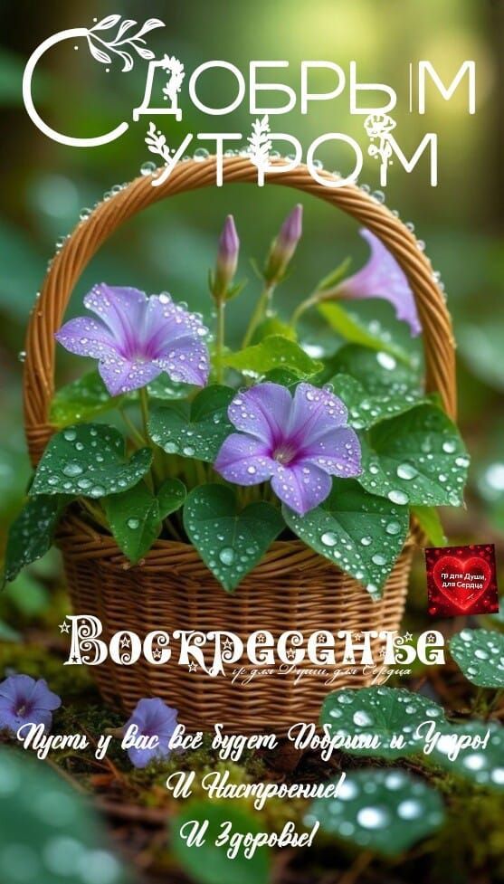 Добрым утром Воскресенье гр для Души, для Сердца Пусть у вас все будет Добрым и Утро! И Настроение! И Здоровье!