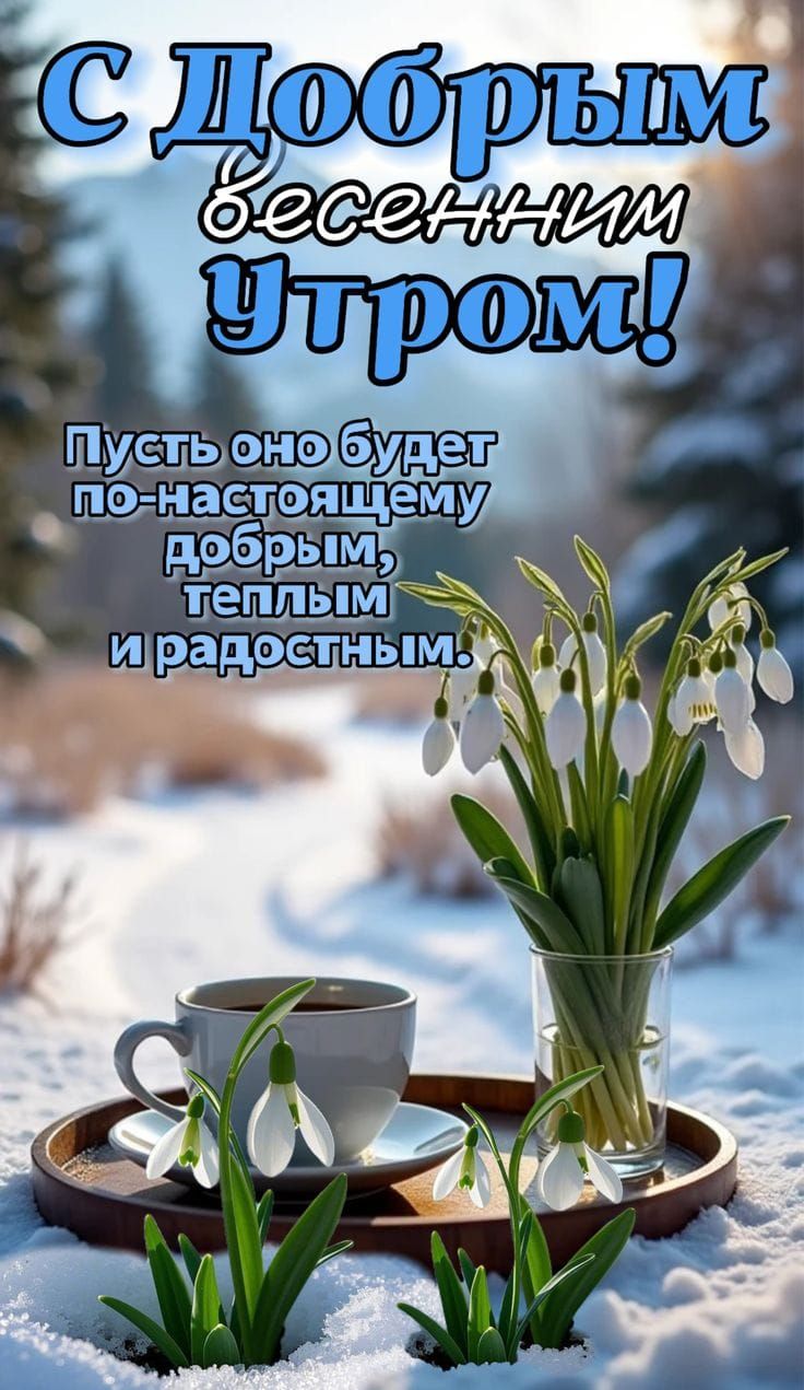 С Добрым весенним утром! Пусть оно будет по-настоящему добрым, теплым и радостным.