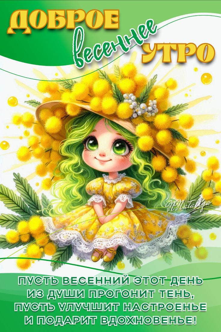 ДОБРОЕ ВЕСЕННЕЕ УТРО ПУСТЬ ВЕСЕННИЙ ЭТОТ ДЕНЬ ИЗ ДУШИ ПРОГОНИТ ТЕНЬ, ПУСТЬ УЛУЧШИТ НАСТРОЕНЬЕ И ПОДАРИТ ВДОХНОВЕНЬЕ!