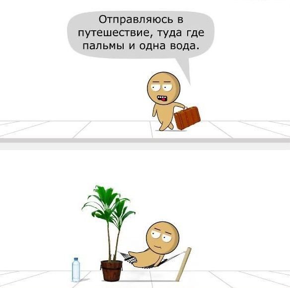 Отправляюсь в путешествие туда где пальмы и одна вода