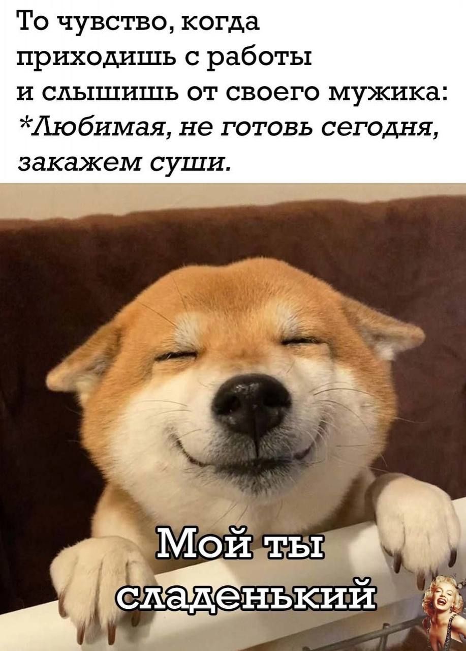 То чувство когда приходишь с работы и слышишь от своего мужика Аюбимая не готовь сегодня закажем суши