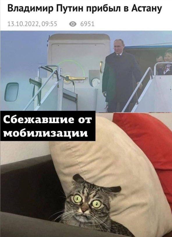 Владимир Путин прибыл в Астану сбежавшие от мобилизации