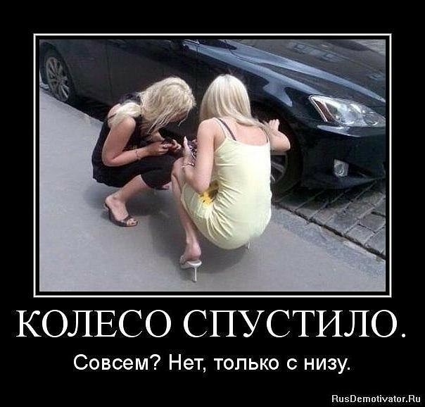 КОЛЕСО СПУСТИЛО Совсем Нет только с низу