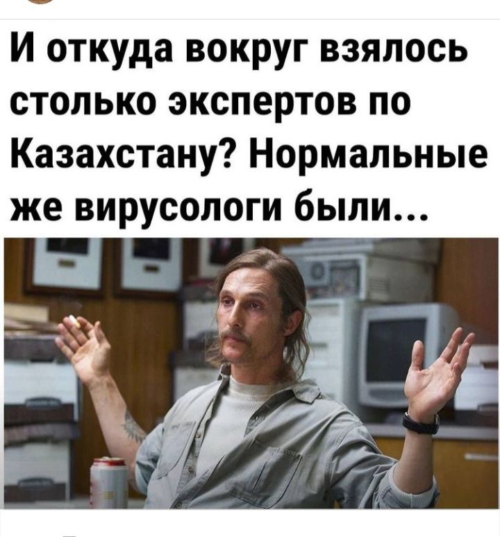 И откуда вокруг взялось столько экспертов по Казахстану Нормальные же вирусологи были