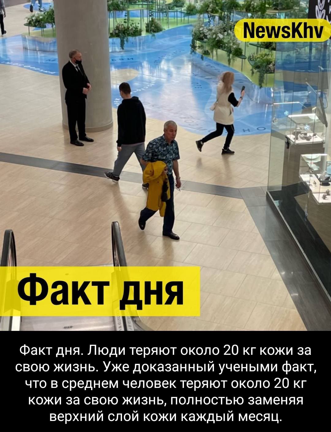 факт дня Факт дня Люди теряют около 20 кг кожи за свою жизнь Уже доказанный учеными Факт что в среднем человек теряют около 20 кг кожи за свою жизнь полностью заменяя верхний слой кожи каждый месяц
