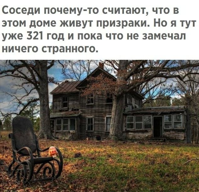 Соседи почему то считают что в этом доме живут призраки Но я тут уже 321 год и пока что не замечал ничего странного