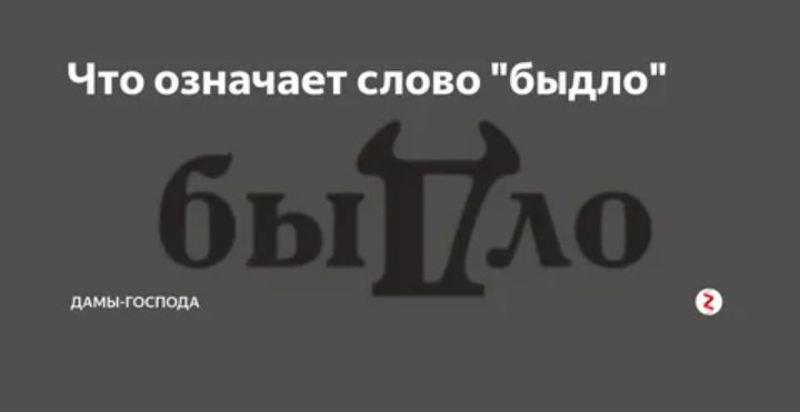 Что означает слово быдло в мм