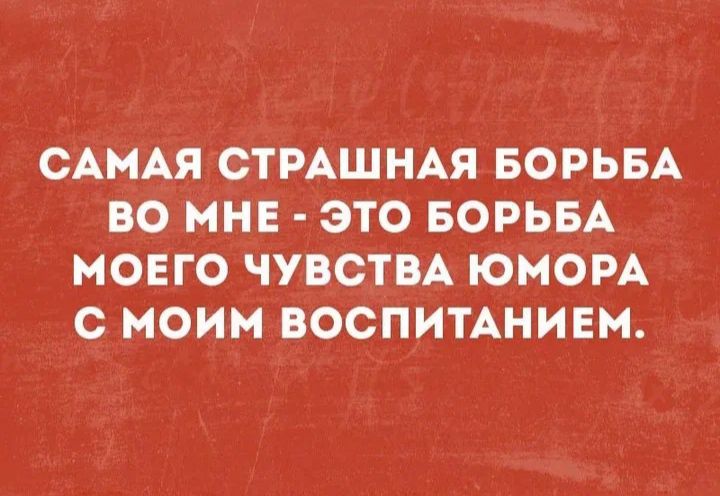 САМАЯ СТРАШНАЯ БОРЬБА ВО МНЕ ЭТО БОРЬБА МОЕГО ЧУВСТВА ЮМОРА О МОИМ ВОСПИТАНИЕМ