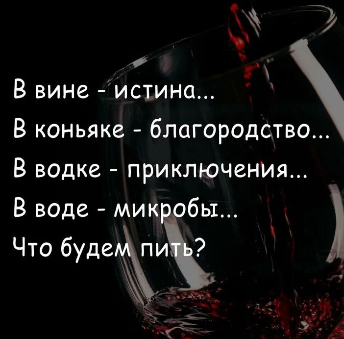 _ В вине истина В коньяке благородство В водке приключенИя В воде мик бы Что буде _1