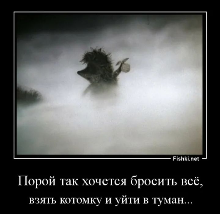тим Порой так хочется бросить всё взять котомку и уйти в туман