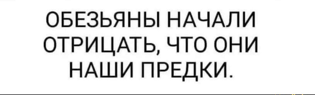 ОБЕЗЬЯНЫ НАЧАЛИ ОТРИЦАТЬ ЧТО ОНИ НАШИ ПРЕДКИ