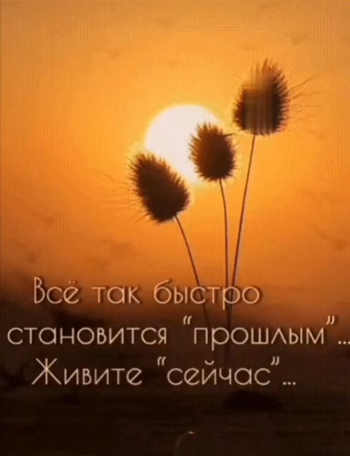 становится прОШАым Живите сейчас