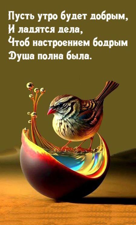 Пусть утро будет добрым палятся дело Чтоб настроением бодрым Эушо полип было