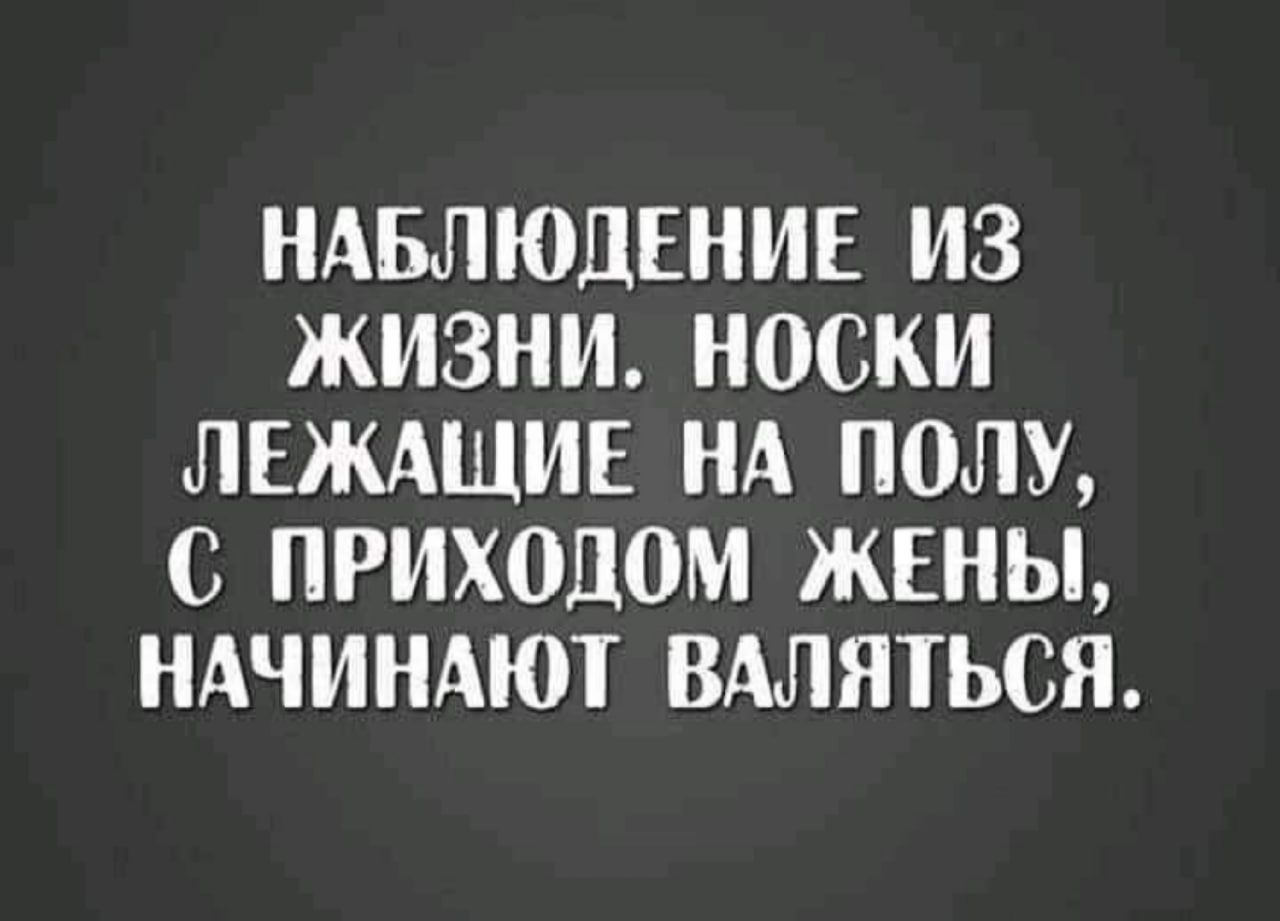 НАБЛЮДЕНИЕ ИЗ ЖИЗНИ НОСКИ ЛЕЖАЩИЕ НА ПОЛУ С ПРИХОДОМ ЖЕНЫ НАЧИНАЮТ ВАЛЯТЬСЯ