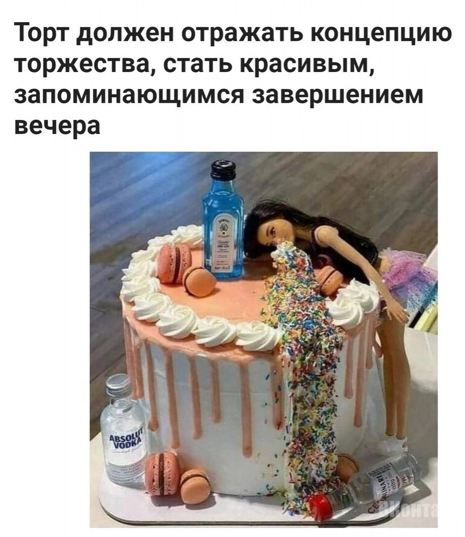 Торт должен отражать концепцию торжества, стать красивым, запоминающимся завершением вечера