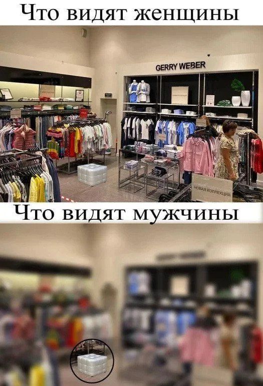 Что видят женщины
Что видят мужчины