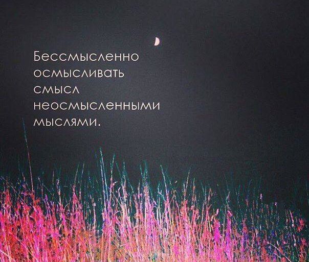 Бессмысленно осмысливать смысл неосмысленными мыслями.