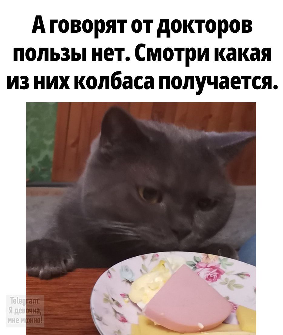 А говорят от докторов пользы нет. Смотри какая из них колбаса получается.