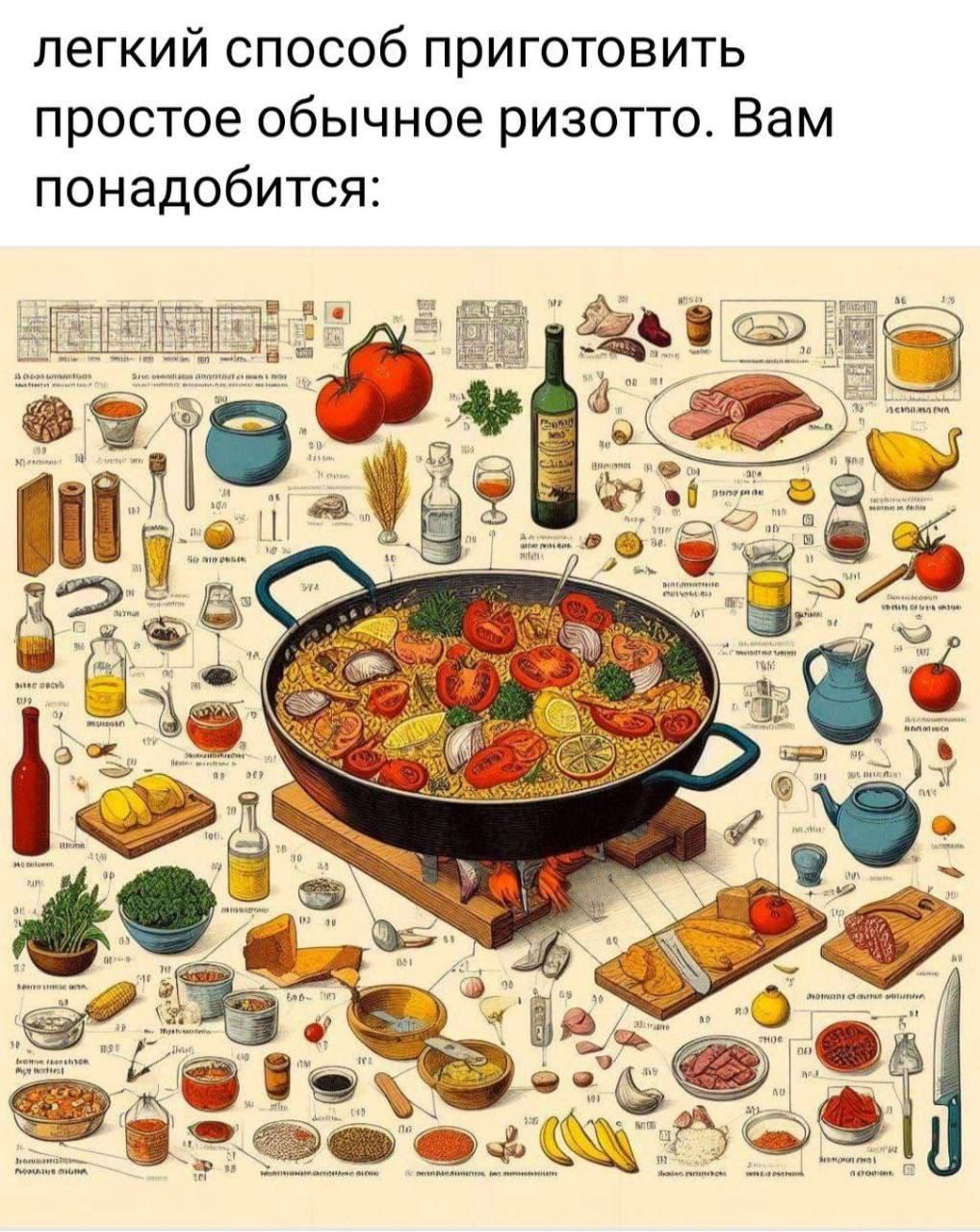 легкий способ приготовить простое обычное ризотто. Вам понадобится: