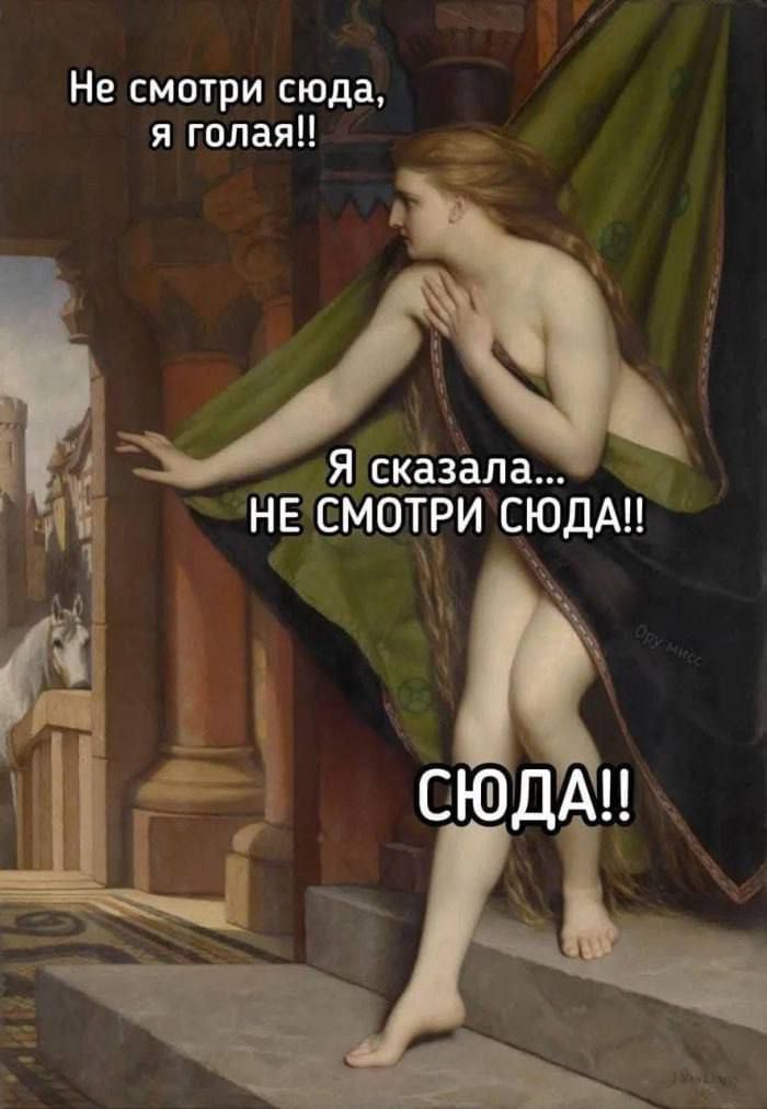 Не смотри сюда, я голая!! Я сказала... НЕ СМОТРИ СЮДА!! СЮДА!!