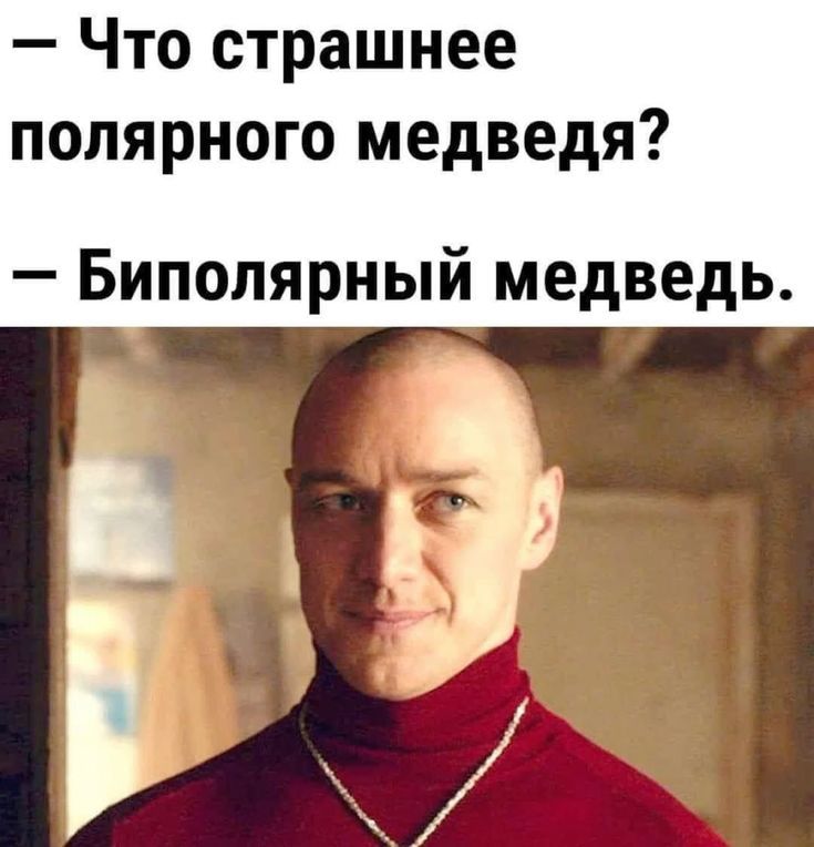 Что страшнее полярного медведя? Биполярный медведь.