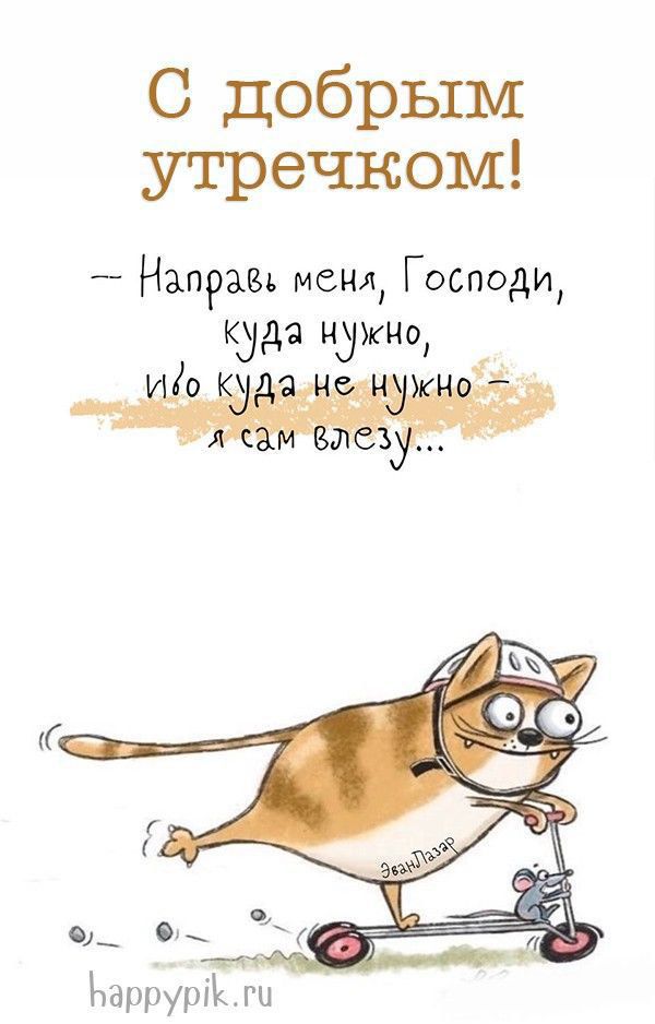 С добрым утречком!  -- Направь меня, Господи, куда нужно, ибо куда не нужно – я сам влезу...