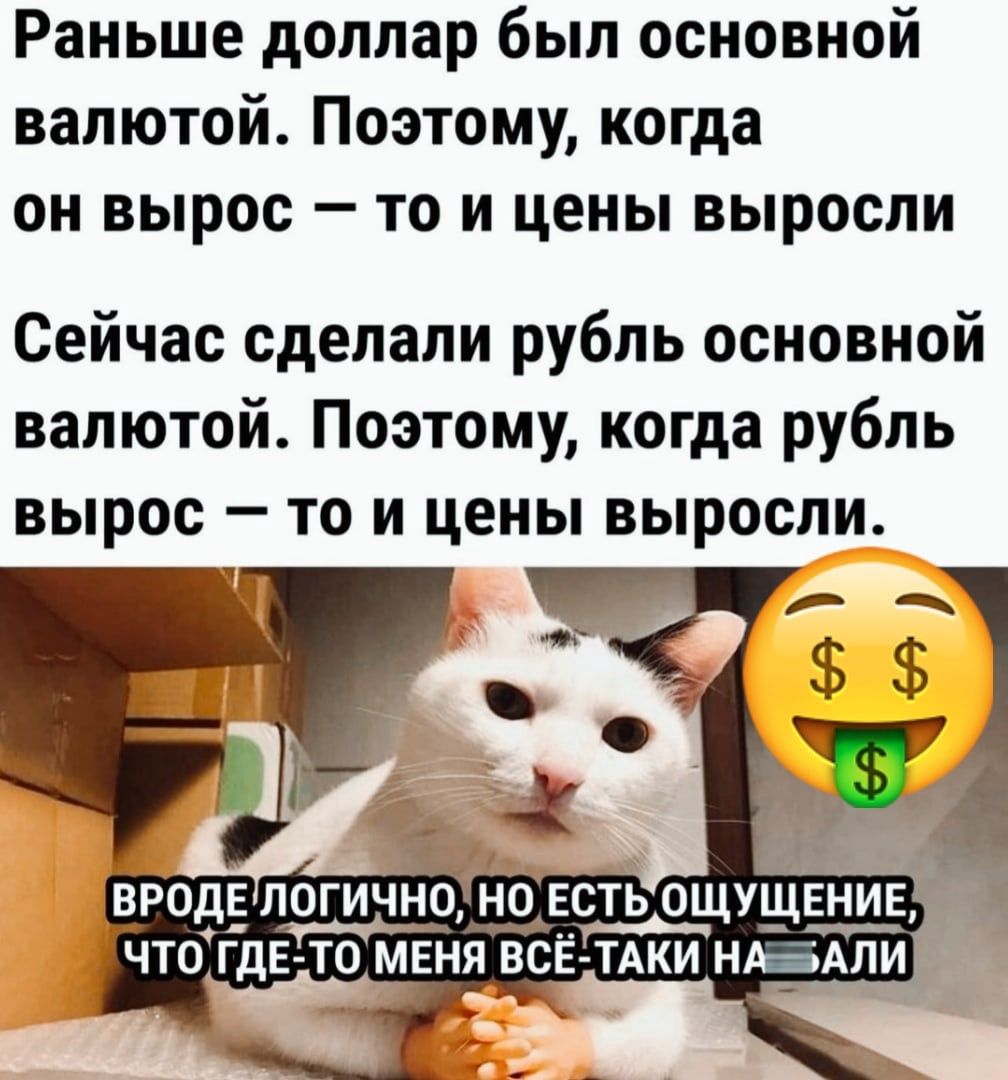 Раньше доллар был основной валютой Поэтому когда он вырос то и цены выросли Сейчас сделали рубль основной валютой Поэтому когда рубль вырос то и цены выросли ввод логично но ЕСТЬ ощувнив чтогдЕ томняЁЁЁ ТАКИ НААли