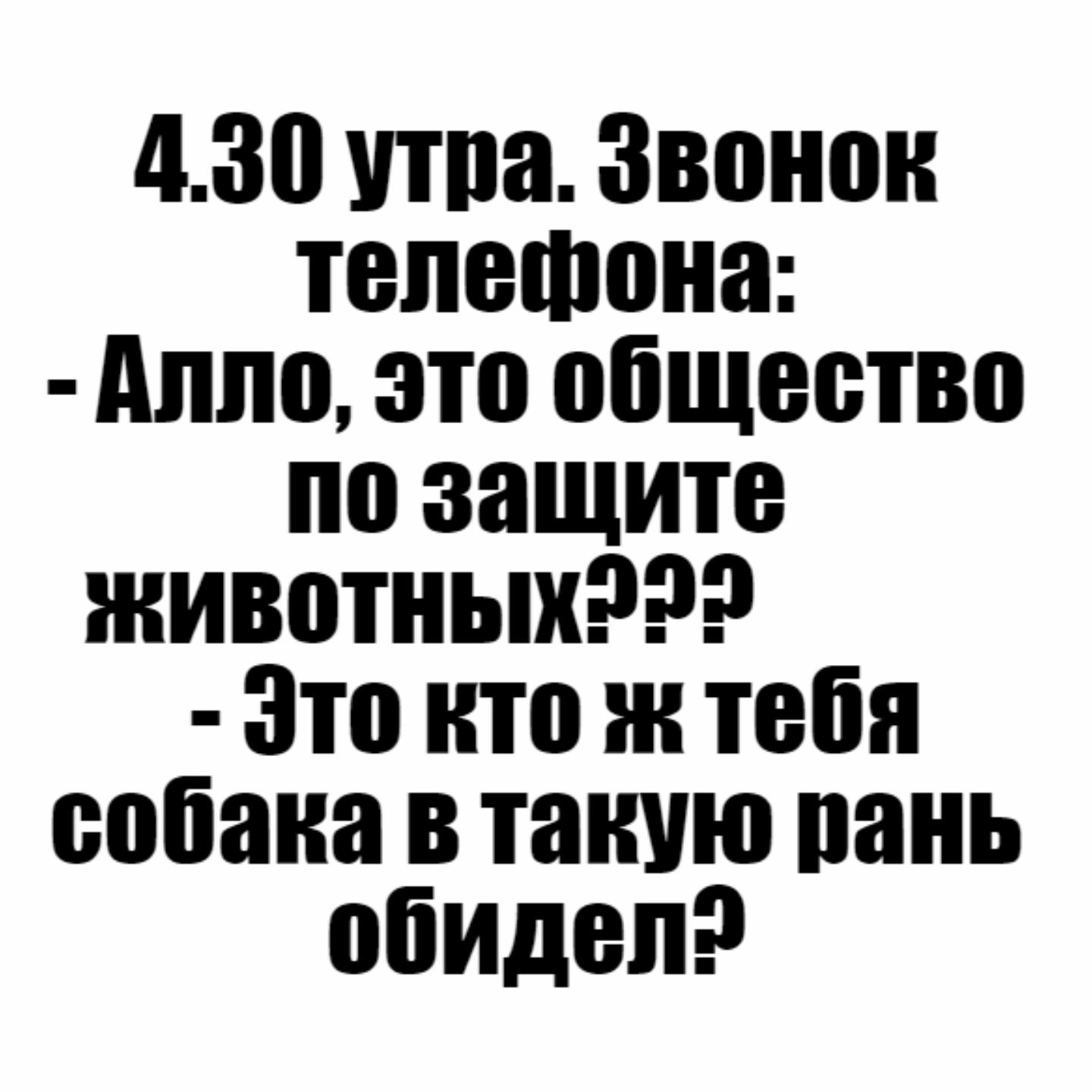 430 утпа Звонок телефона Алло это общество по защите животных Зто кто ж  тебя собака в такую пень обидел - выпуск №1410897