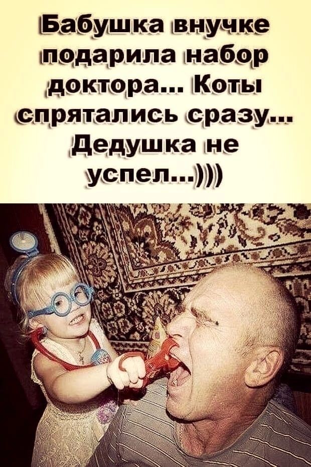 Бабушка внучке ппцдарипа мабдр дают ра Коты спрятапись сразу дедушка не ус пелъ
