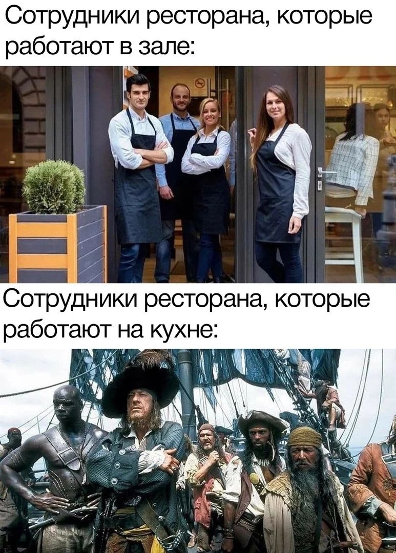 Сотрудники ресторана которые работают в зале СОТрудНИКИ ресторана которые работают на кухне