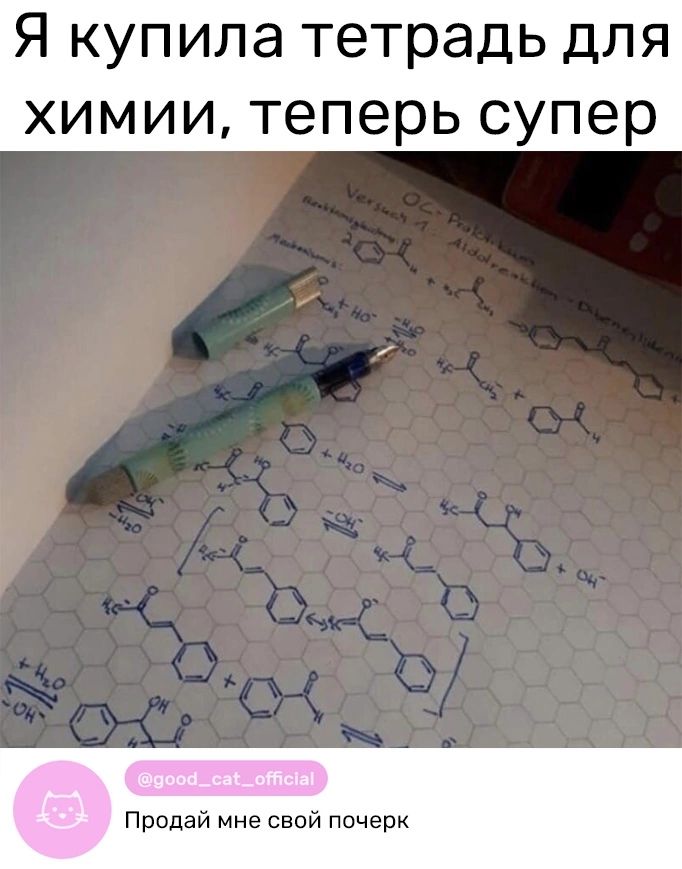 Я купила тетрадь для химии теперь супер Продай мне свой почерк