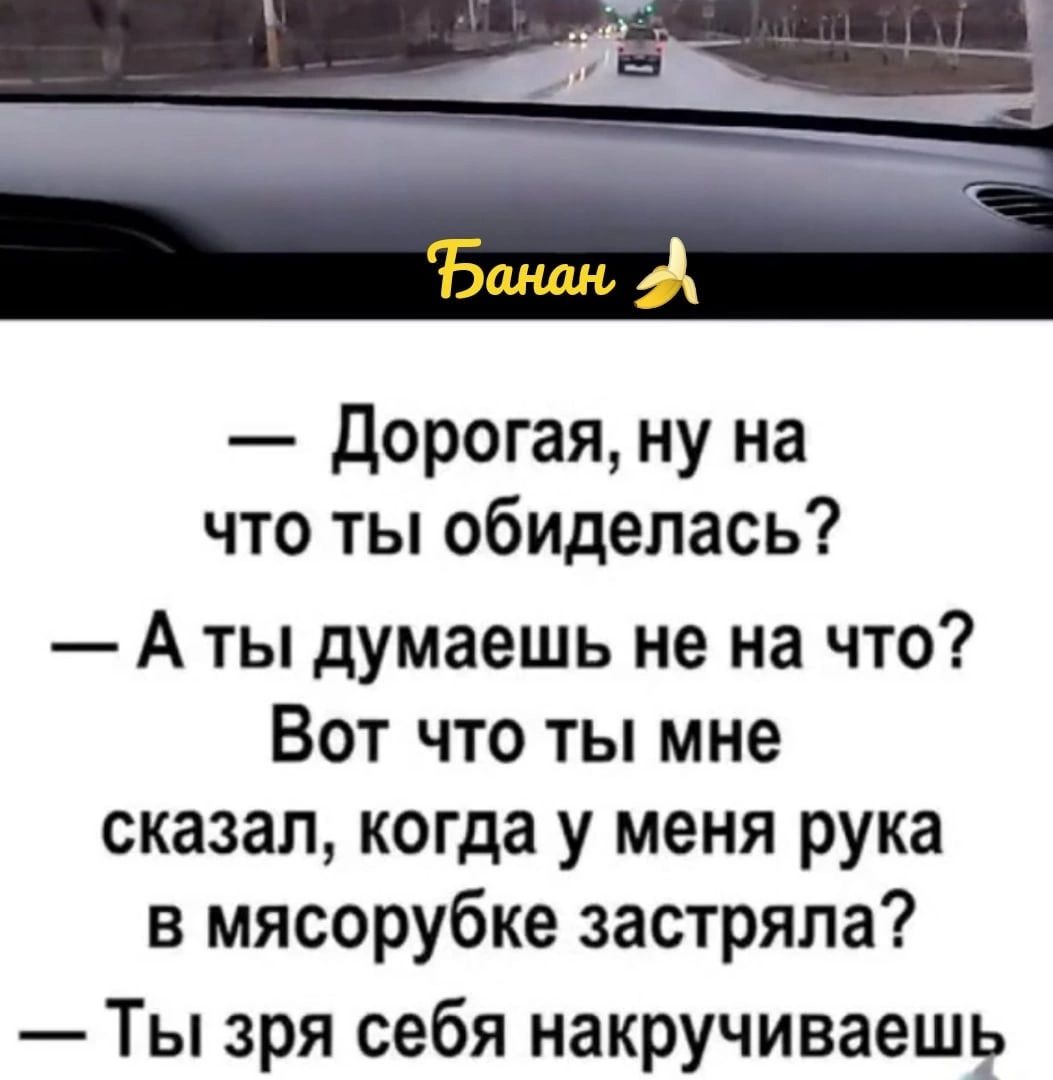 дорогая ну на что ты обиделась А ты думаешь не на что Вот что ты мне сказал когда у меня рука в мясорубке застряла Ты зря себя накручиваешр