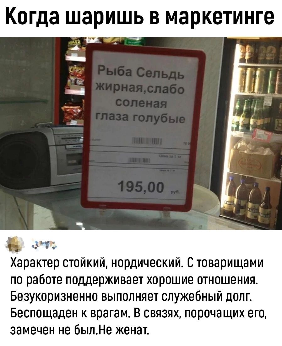 ШЬ В МЭРКЭТИНГЕ Характер стойкий нордическийо С товарищами по работе поддерживает хорошие отношения Безукоризненно выполняет служебный долг Беспощаден врагам В связях порочащих его замечен не былНе женат