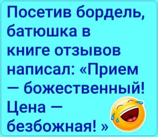 Посетив бордель батюшка в книге отзывов написал Прием божественный о